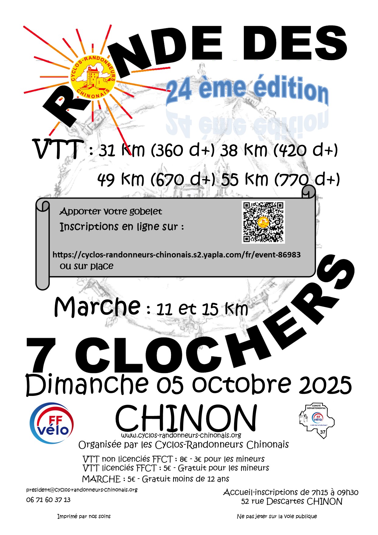 Affiche de la rando des 7 clochers